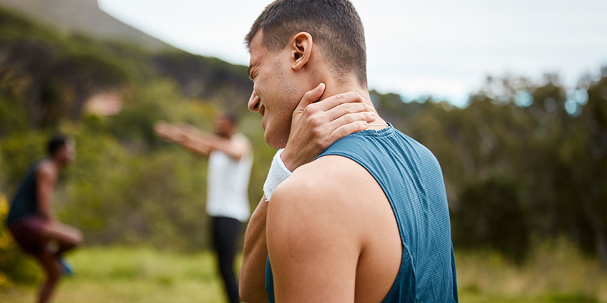 patient needing neck pain chiropractor in Irvine