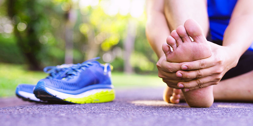 patient needing plantar fasciitis chiropractor in Irvine