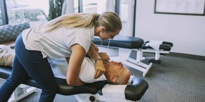 patient receiving diversified technique in Irvine