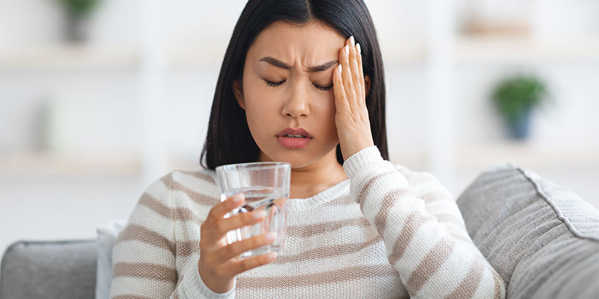 patient needing headache chiropractor in Irvine